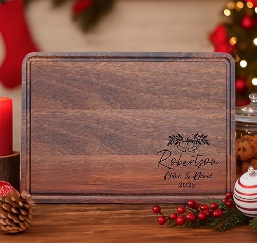 Tabla de cortar personalizada para parejas, regalo 2026, tabla de madera grabada a medida para inauguración de hogar, aniversario, nueva casa, boda, compromiso o cumpleaños — ideal para parejas, padres y mujeres miniatura 7
