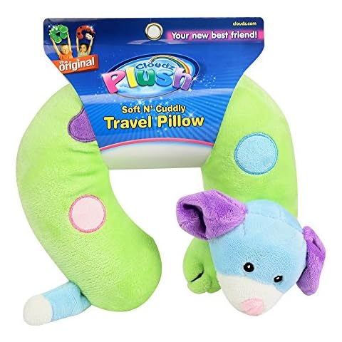 Cloudz Soft N' Cuddly Travel Pillow Plush Multi Color Dog Cover