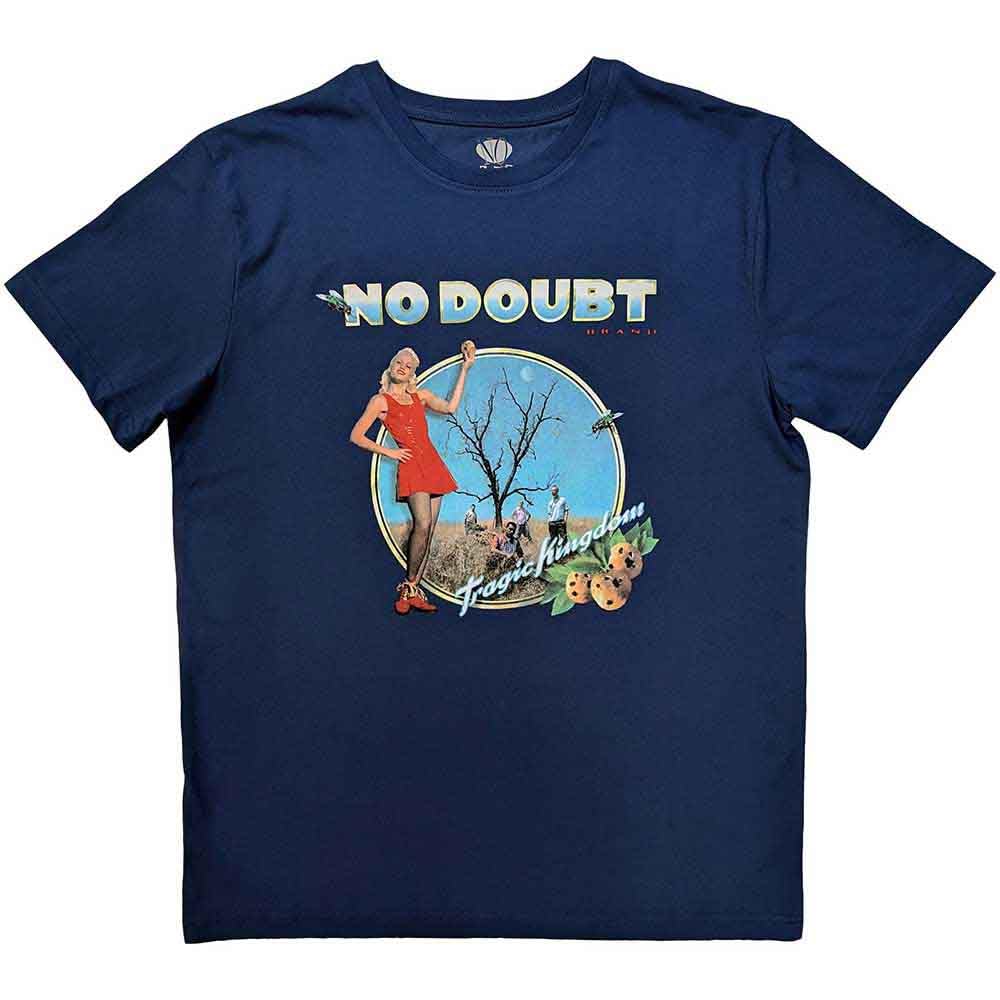 Rock Off Officially Licensed Products Men's Blue No Doubt T Shirt Tragic Kingdom Band Logo Official Unisex Denim M