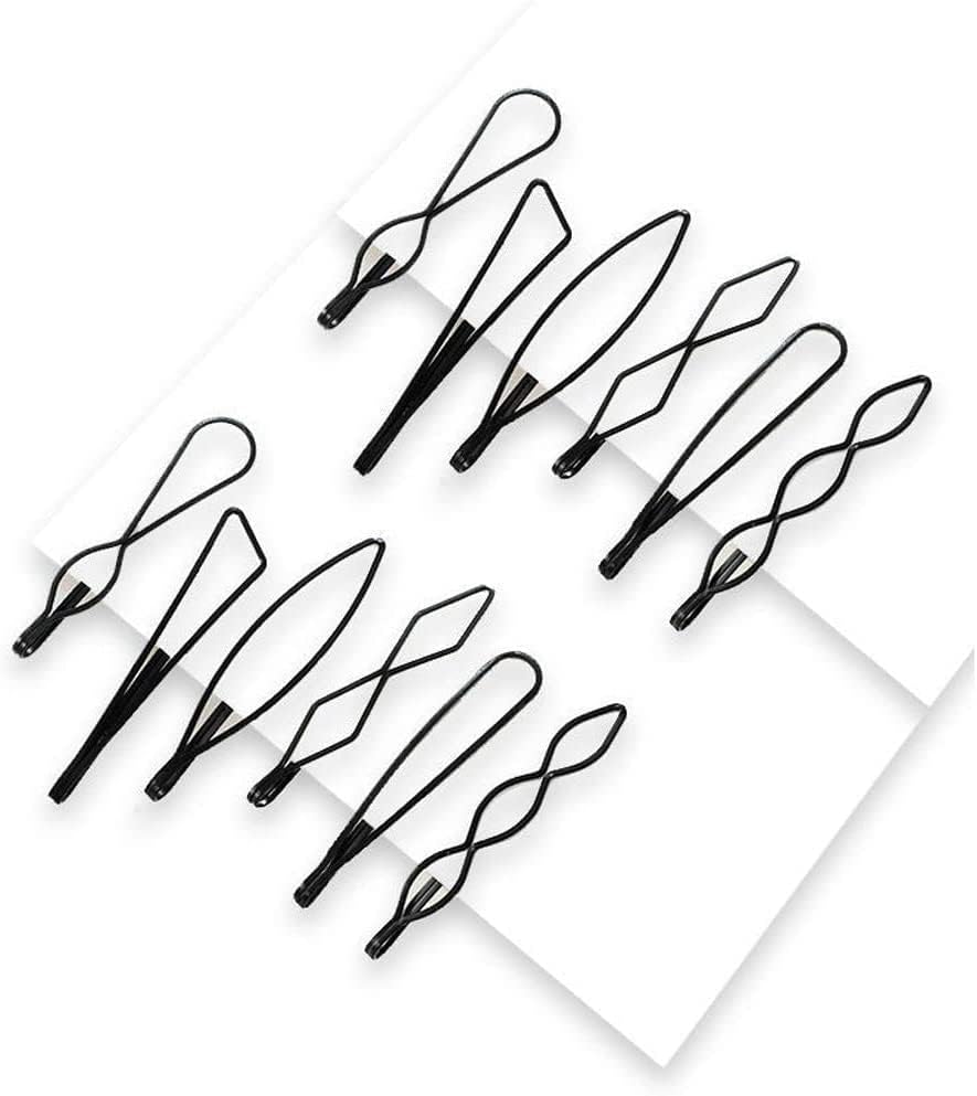 Miniatura 5 de 12 horquillas negras vintage para el cabello, mini alfileres negros de moda, clip de flequillo invisible, pequeños alfileres para mujeres y niñas,