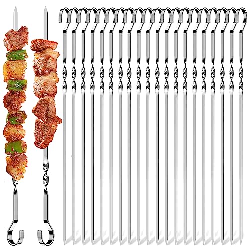 20 Spiedini Per Barbecue Extra Forti, 2 Mm, In Acciaio Inox (40 Cm - Foto 10