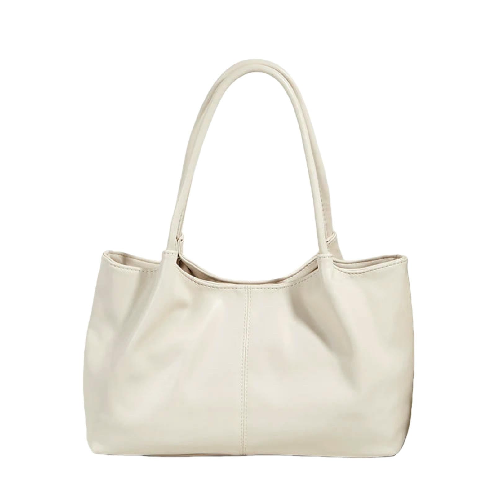 Veslyn Women's White Tote Bag ；Makeup Fashion Soft Shoulder – ’S Elegant Handbag, Large Portable Purse For Work, Travel & Everyday Life
