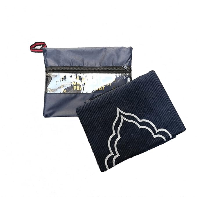 Travel Prayer Mat with Pouch, Portable Foldable, Velvet Texture, Classic Mat, Compact Size, Random Colour-image-22