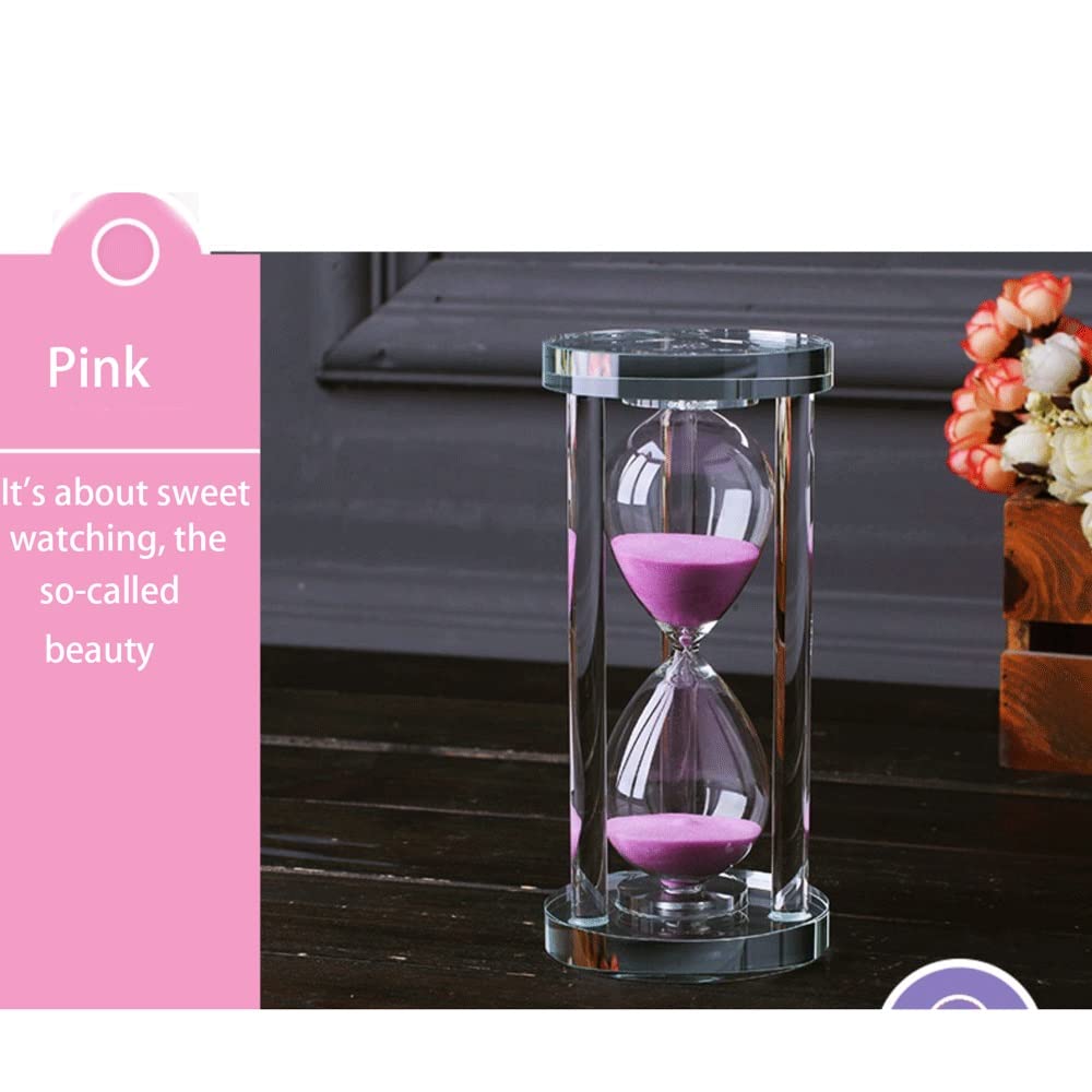 Temporizador de Reloj de Arena, 15 minutos/30 minutos/60 Minutos, decoración de Escritorio for el hogar, Navidad, cumpleaños ，Reloj de Arena(Purple)