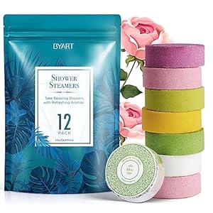 Shower Steamers Aromatherapy-Christmas Stocking Stuffers for Women, Eucalyptus Shower Bombs Gifts for Women, 12pcs Organic Pure Essential Oil Home Spa Bath, Stress Relief and Relaxation, Green