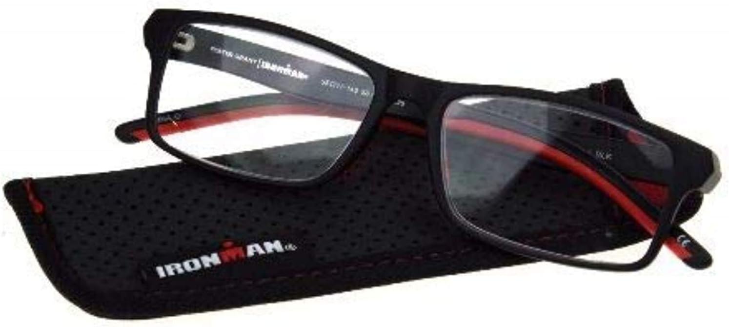 Foster Grant Ironman Men's Reading Glasses Red Black +3.00