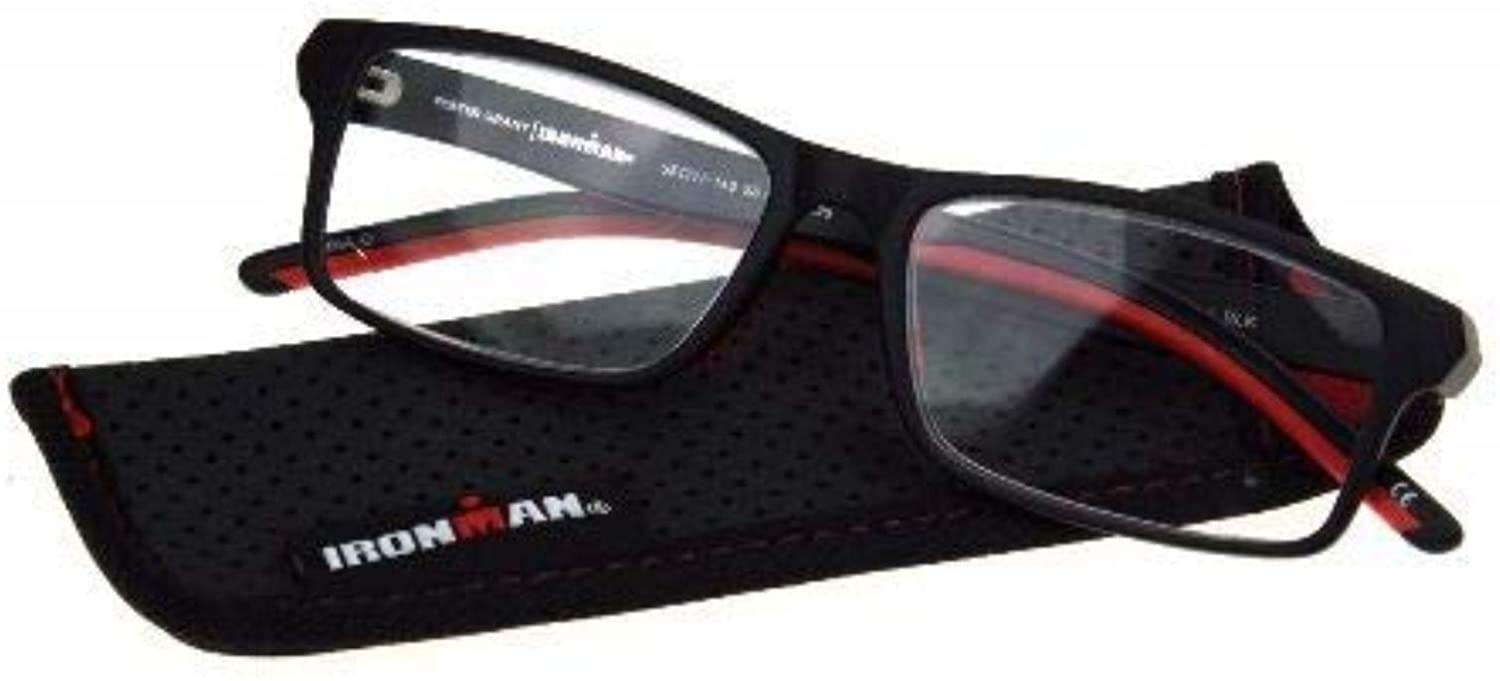 Foster Grant Ironman Mens Reading Glasses Red Black 3 00