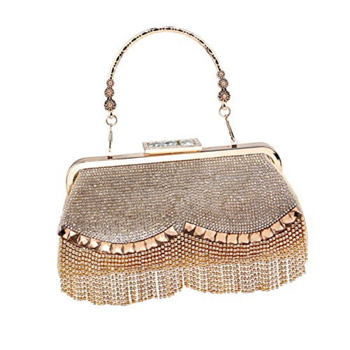 Pochette de Soirée pour Femme Luxueuse en Cristaux et Polyester