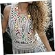 Garneck Damen Bunte Perlenkette – Lange Holzperlenkette Im Boho-Stil - Perfektes Schmuckstück Für Partys Und An Mädchen Und Damen