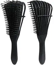 Escova Polvp para Cabelos Cacheados – Pente Desembaraçante Rosa, Design Ergonômico Anti-Quebra, Ideal para Crespos, Ondulados e Cacheados