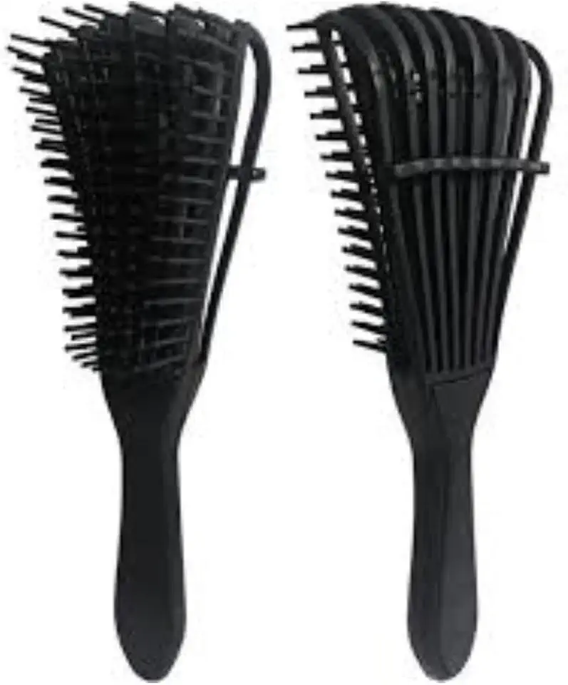 Escova Polvp para Cabelos Cacheados – Pente Desembaraçante Rosa, Design Ergonômico Anti-Quebra, Ideal para Crespos, Ondulados e Cacheados