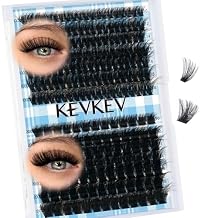 Lash Clusters Volume Eyelash Clusters 10-18mm Thick Individual Lashes 231pcs D Curly Cluster Eyelash Extensions Soft DIY Lash Extension At Home0.05D,100D+200D