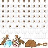 Conagel - 54 piezas de botellas esféricas de plástico para pociones de 3.4 oz y juego de 12 pequeños embudos para arte...