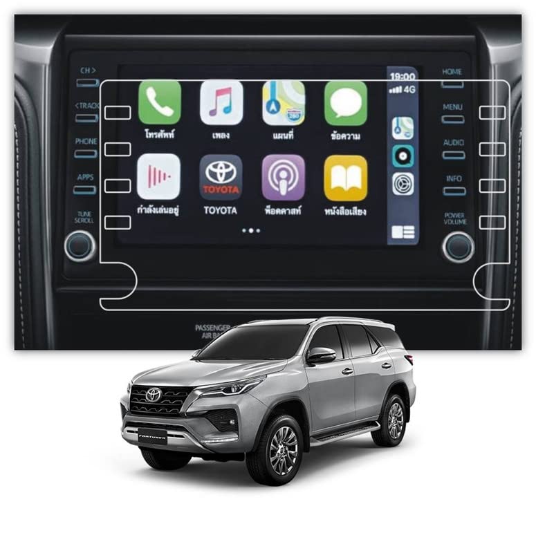 A.K.S.G. 9H Unbreakable Car Infotainment System Screen Protector Compatible With Toyota Fortuner Facelift | Fortuner Legender 8 Inch Not a Tempered Glass [Transparent] (B0C53SS7R4) Amazon Price History, Amazon Price Tracker