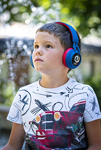 powerlocus casque enfant bluetooth, casque audio sans fil pour enfants, bluetooth 5.0 confortable pliable casque avec micro intégré, volume limité à 85db, réglable, micro sd carte slot, lumières led