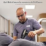 Pistola de massagem portátil de tecido profundo para atletas, pistola Fascial para alívio da dor, massageador muscular portátil e elétrico para academia, escritório, casa, pescoço, glide