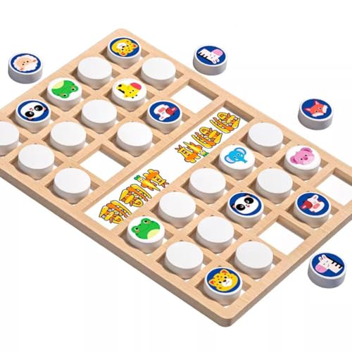 Juego Montessori de Memoria con Animales de Madera miniatura 1
