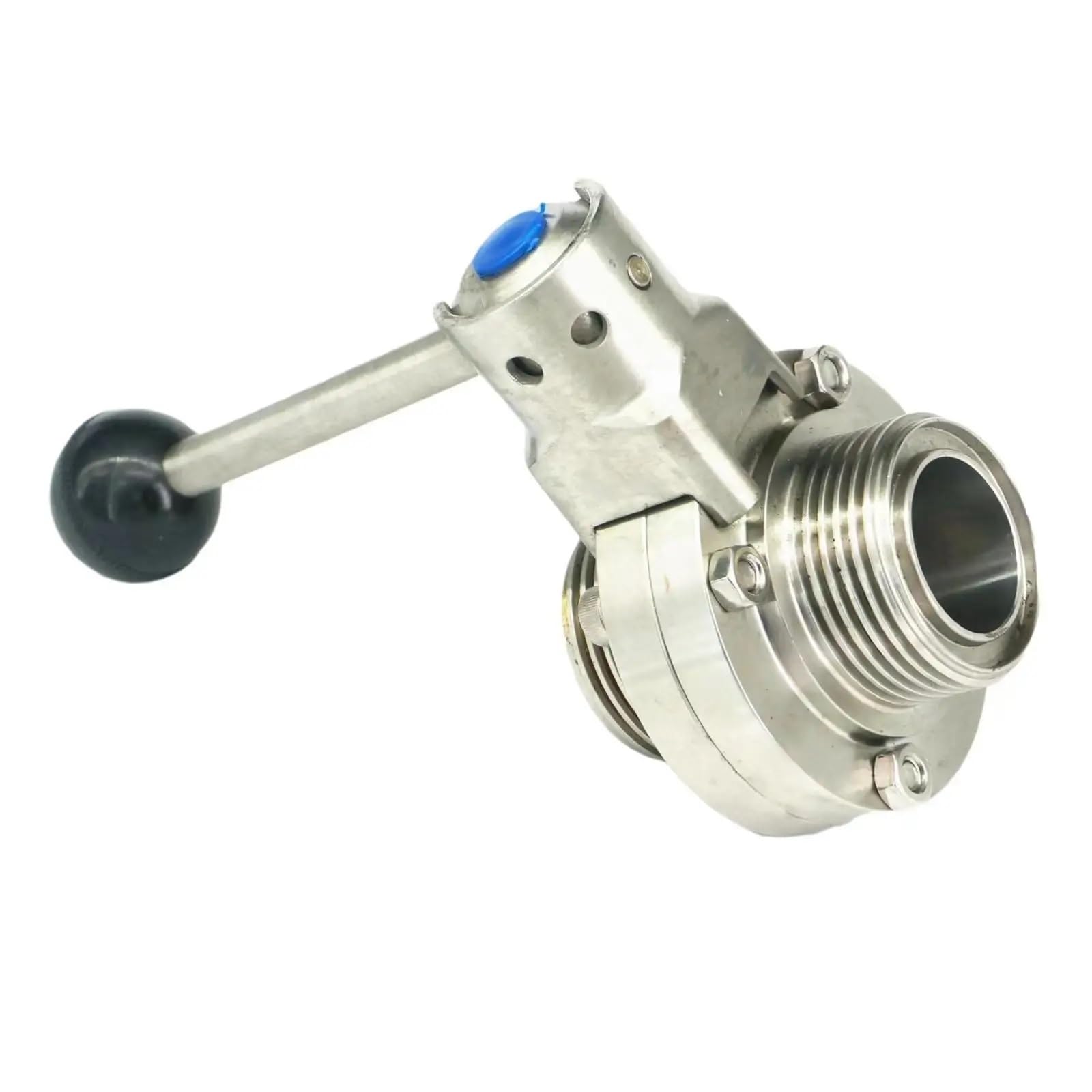 Vanne papillon filetée 1-1/4 pouce en inox 304 vanne quart de tour 32 mm