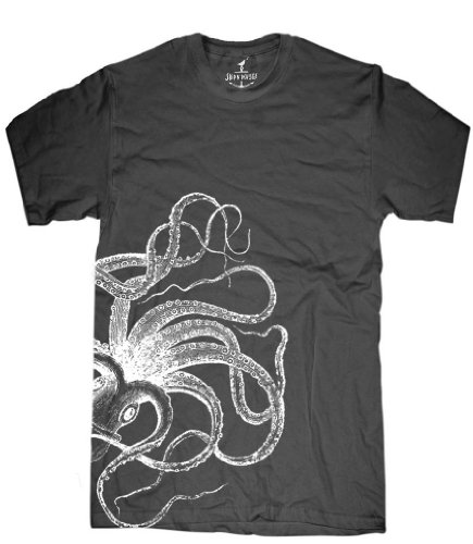 Skip N' Whistle Adult Kraken Octopus T-Shirt XL Asphalt