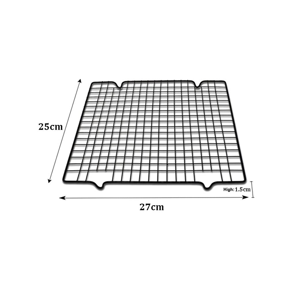 Rejilla de alambre de acero inoxidable Bandeja de enfriamiento Pastel Estante para alimentos Horno Cocina Hornear Pizza Pan Barbacoa Galleta Soporte para galletas Estante Horno Malla de alambre de a