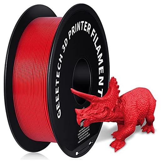 Geeetech PETG Filament 1.75mm, Upgrade Stronger Toughness Printing Consumables, Diameter Tolerance +/- 0.03 mm, 1 KG (2.2 LBS) Spool Fit Most FDM 3D Printer,Red