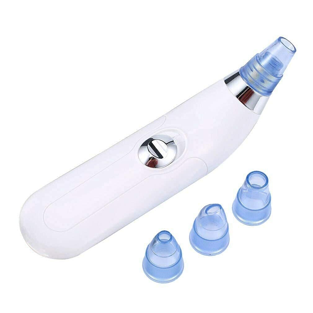 Product image of Eloxee 4-in-1 Blackhead Remover Vacuum – Electric Pore Cleaner with Adjustable Suction & Interchangeable Heads - Facial Device for Men & Women (Blue) (POWER CELL (AA) BATTERY INCLUDED)