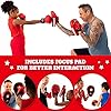 Punching Bag for Kids 3-10 Easy to Assemble +Boxing Gloves +Focus Pads +Toys for 7 Year Old Boys +Boys Toys