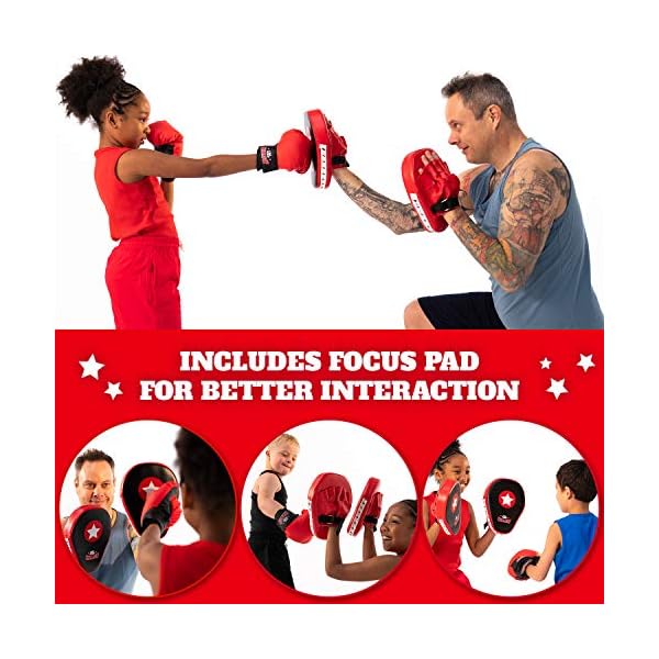 Punching Bag for Kids 3-10 Easy to Assemble +Boxing Gloves +Focus Pads +Toys for 7 Year Old Boys +Boys Toys