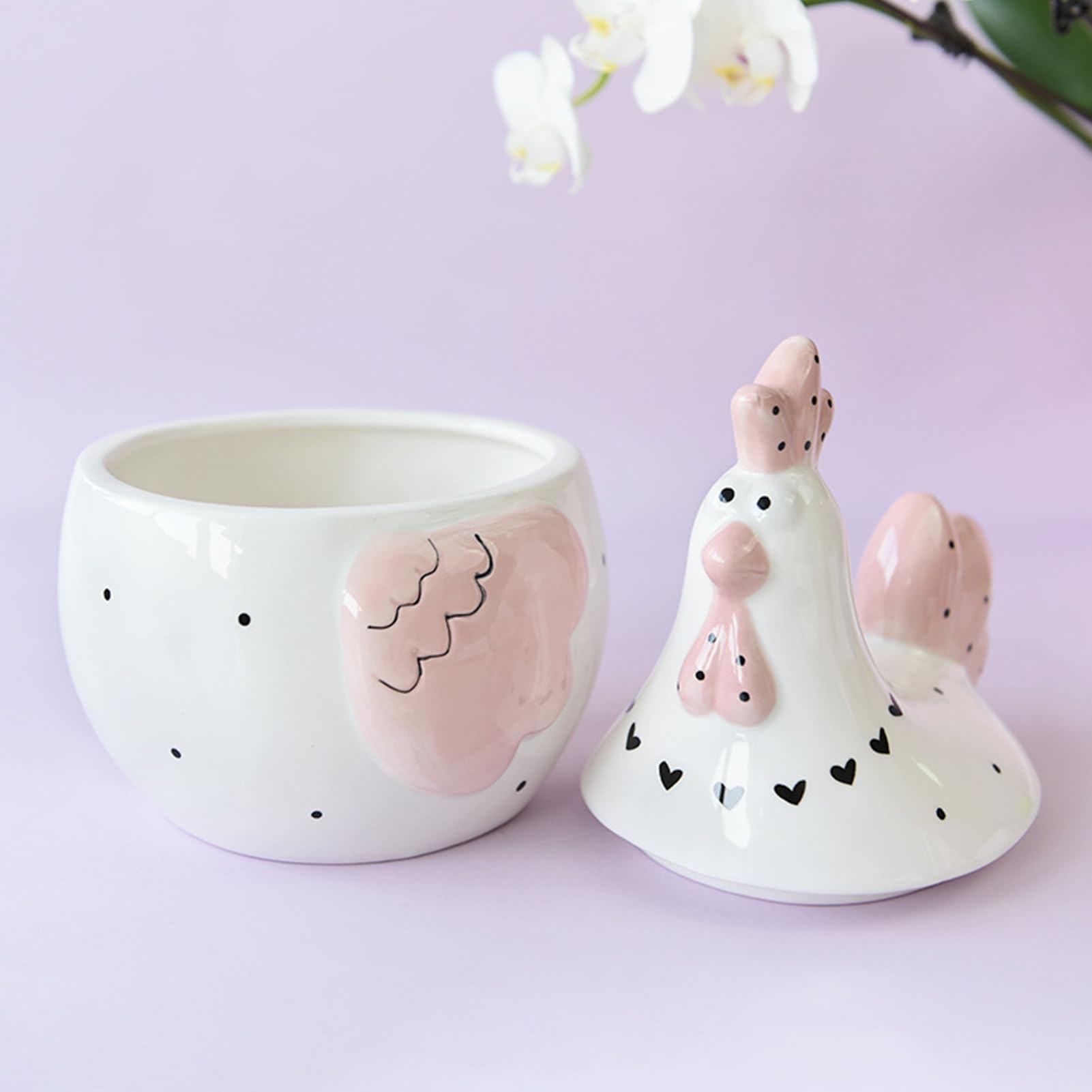 Ceramiczne Naczynie Z Pokrywką Duży Kurczak Box