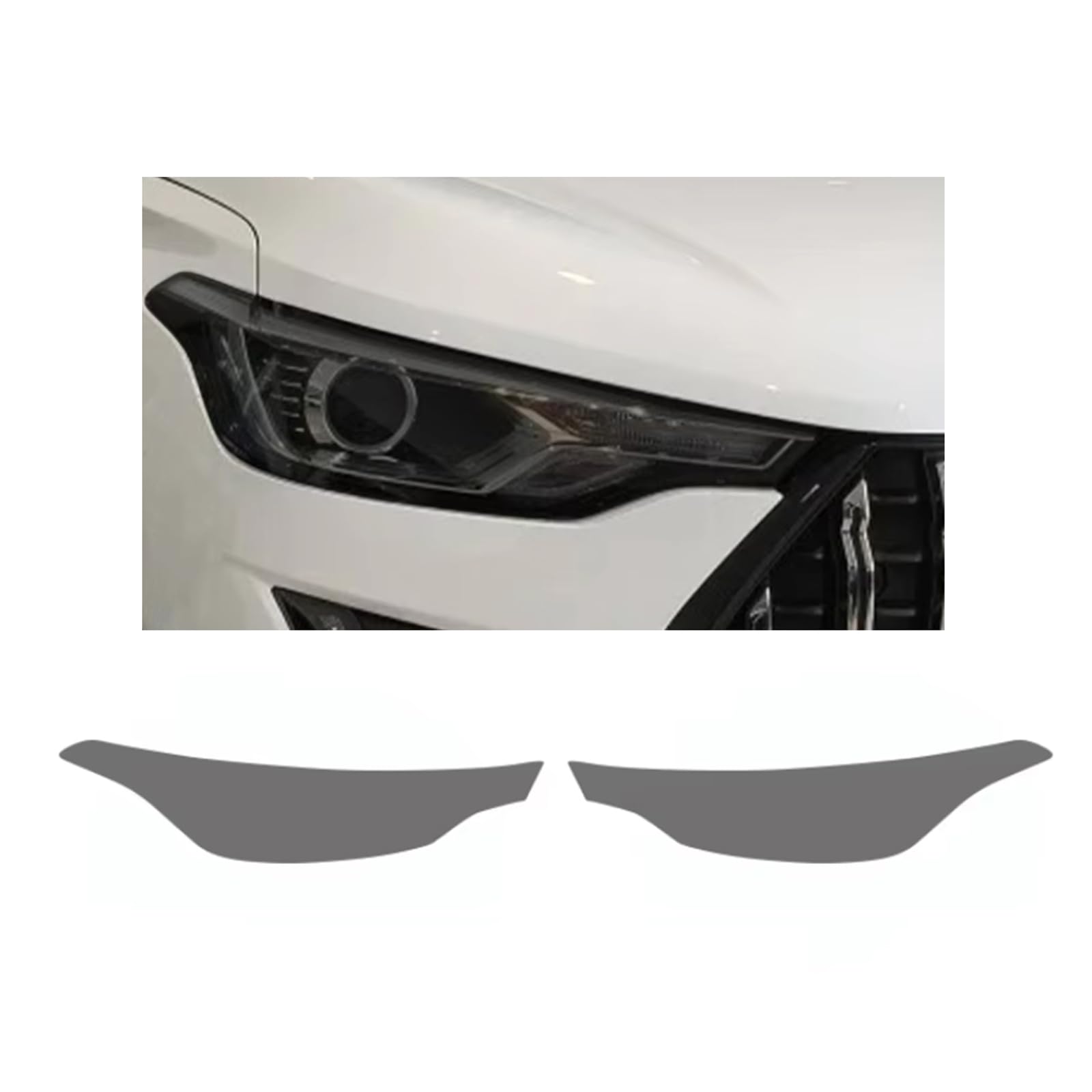 Headlight Film for Haval Jolion Pro 2024-2026, 1Set Transparent/Smoke Black Car Headlight TPU Protective Film