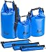 Xcase Waterproof Bag: 3er-Set wasserdichte Packsäcke aus LKW-Plane, 5/10/20 Liter, blau (Sack aus LKW Plane)
