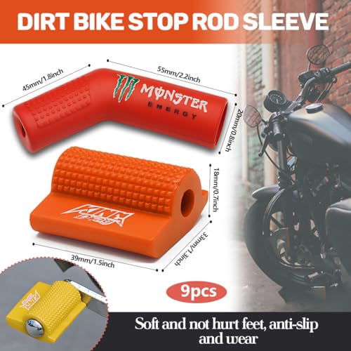 XOXVURI 9 Stück Motorrad Gangschaltung Gummi Schalthebel Schutzhülse,Schalthebel Schutz für Motorrad Rutschfeste Schaltschutz Schuhe Gangschaltung Moto Gadget Sockenhülse motorrad schuhschutz