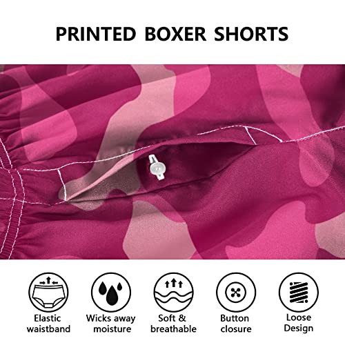 Fisyme Camo Pink Boxers for Men, Boxer Shorts Mens Underwear Boxer Briefs2