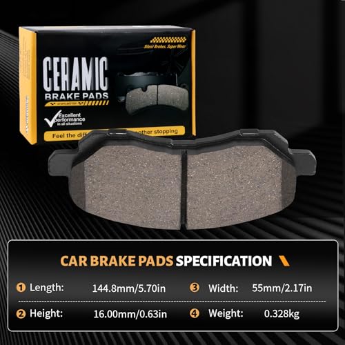 Image of D866 Front Semi-Metallic Disc Brake Pad Set Fit For Jeep Compass /Patriot 2007-2008,For Dodge Caliber 2008-2009 R /T, For Chrysler Sebring 2001-2003, For Mitsubishi Eclipse /Galant 2001-2012