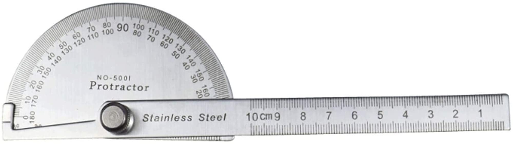 WJJ Righello Angolo di visualizzazione Digitale 5pcs Righello Angolo 180 Angolo Calibro Angolo 100mm Righello Angolo Righello in Acciaio Inox Righello 0-180 ° semicerchio