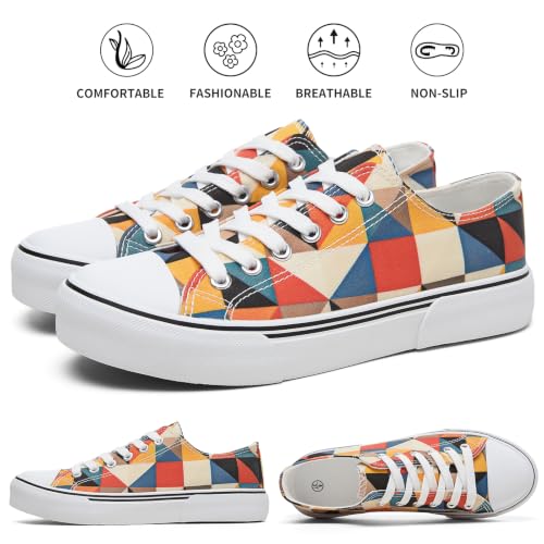 Image of hash bubbie White Sneakers for Women Low Top Canvas Shoes Womens Canvas Sneakers Women's Fashion Sneakers Slip on Casual Tennis Shoes