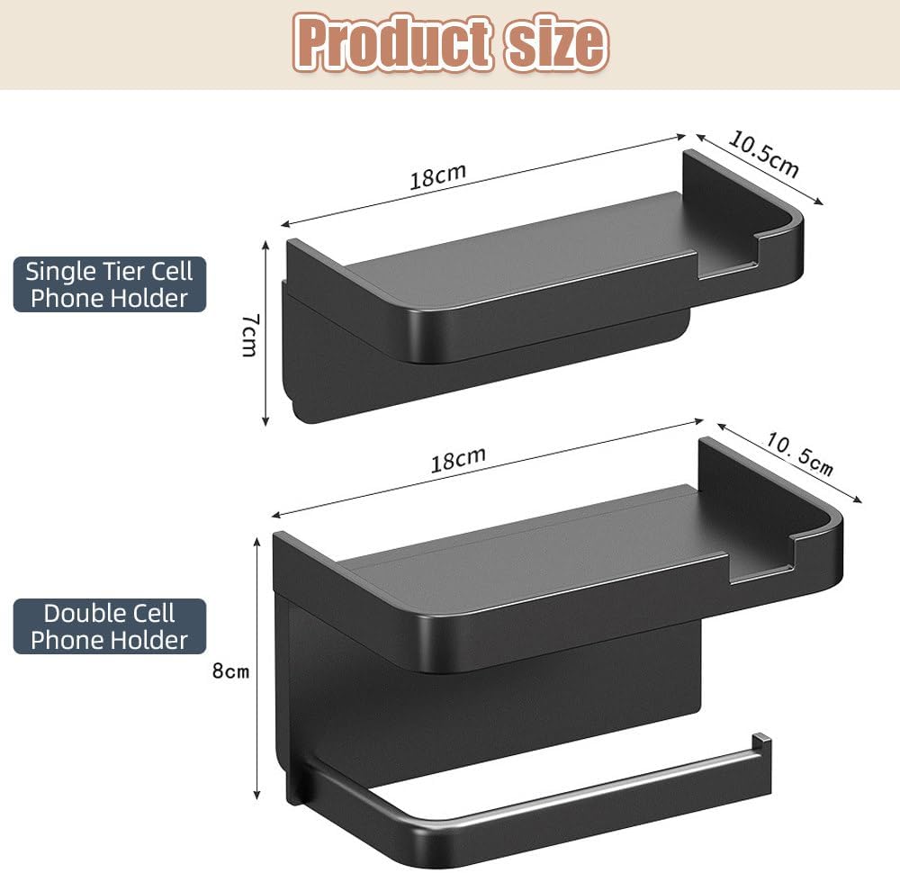 Stainless Steel Toilet Paper Holder，Recessed Toilet Paper Holder，Toilet Paper Holder Tissue Rack Plastic Tissue Phone Towel Holder for Bathroom Paper Roll Storage Shelf Bathroom Accessories,type 1,bla