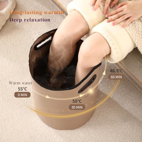 Bañera plegable portátil para pies con drenaje miniatura 3