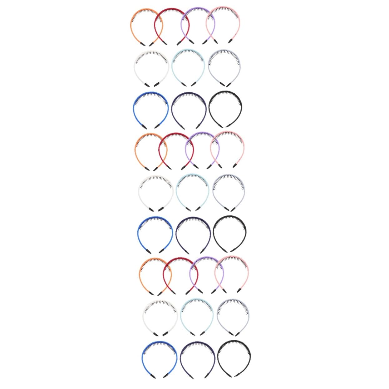 FRCOLOR 30pezzi Cerchietti Con Denti Tessuto Per Fasce Antiscivolo Per Donne e Bambine Accessori Per Acconciature Eleganti e Versatili