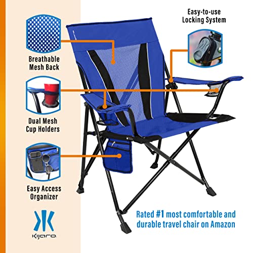 Folding Camp Chairs for Heavy Duty - Maldives Blue and Kawachi Purple