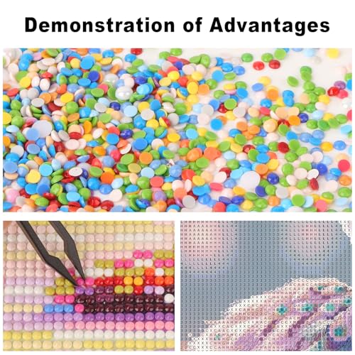 Image of Diamond Paintings Kits for Beginners, Full Round Drill Diamond Arts Kits for Adults, Elegant Peacock Paint by Diamonds, 5D DIY Diamond Painting Dot Gem Art, for Home Wall Decor 12x16 Inch
