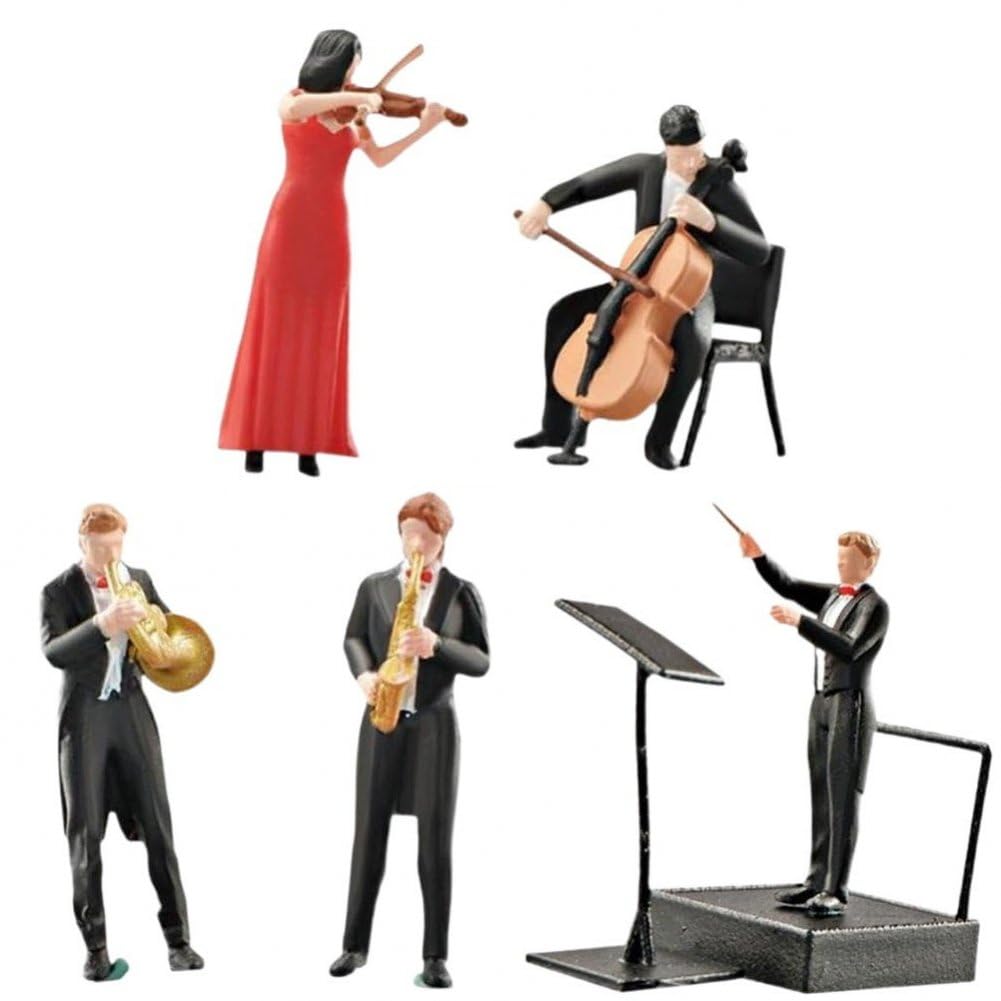 Amazon.co.jp: 1/64 ミニチュア 音楽バンド 楽器演奏者 フィギュア