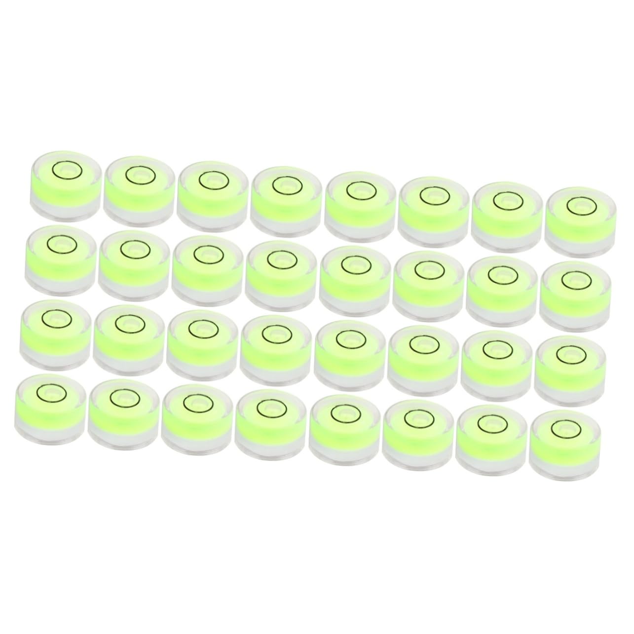 Uonlytech Lot de 2 Niveaux à Bulle Circulaires Universels en Plastique Diamètre 15 X 8 Mm Vert pour Précision 16 Pièces