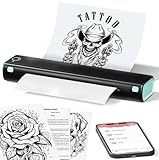 Itari M08F Wireless Tattoo Stencil Printer, Thermal Tattoo Printer Support Transfer Paper, Bluetooth Tattoo Printer for Tattoo Artists & Beginners, Compatible with Ipad, Smartphone & PC