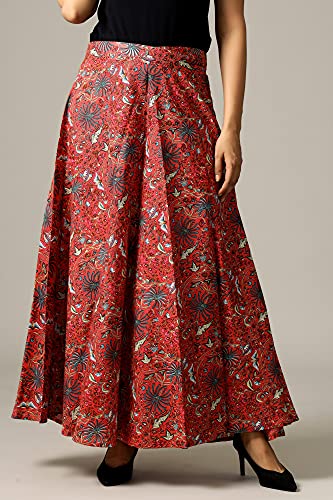Image of Ravaiyaa - Attitude is everything Cotton Hand Block Floral Printed Wrap Around Women's Free Size Skirt Rapron