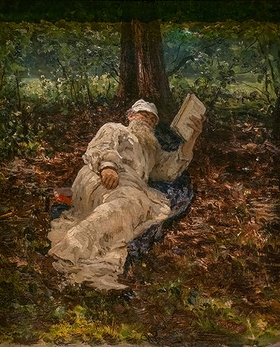Carteles e impresiones de León Tolstói por Repin para decorar paredes amplias sin recargar