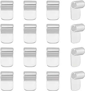 arricraft 16 Pcs Glue on Bails Tibetan, Brass Pendant Bails Glue on Cabochon Settings Rectangle Pad Charms Connector for Jewelry Making and Crafting