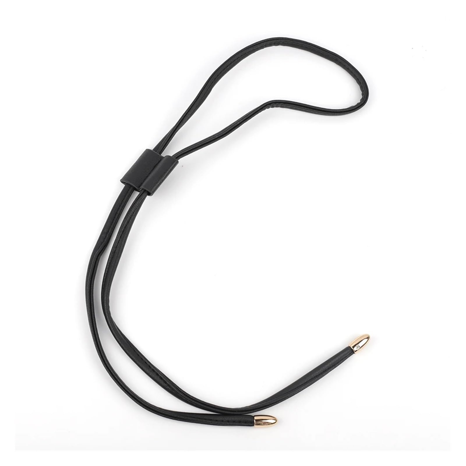 Lyhydma Women's Black-Gold Drawstring Cord Bucket Bag Drawstring Detachable Pu Leather Strap Diy Replacement Rope Backpack Beam Pocket Purse Accessories(Black-Gold)