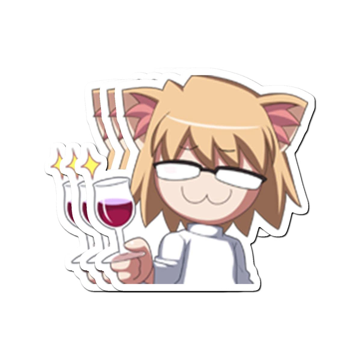 Stickers Pack 3, Vinyl Sticker for Adults Neco-arc Bike Wine Journaling Laptop Kids Teens for Bumper Car Water Bottle Luggage Guitar Skateboard (3pcs/Pack)