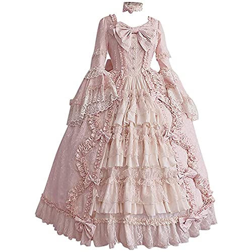 Bvsbpk Mittelalterliches Renaissance-Kostüm für Damen, Rokoko, maskiertes...